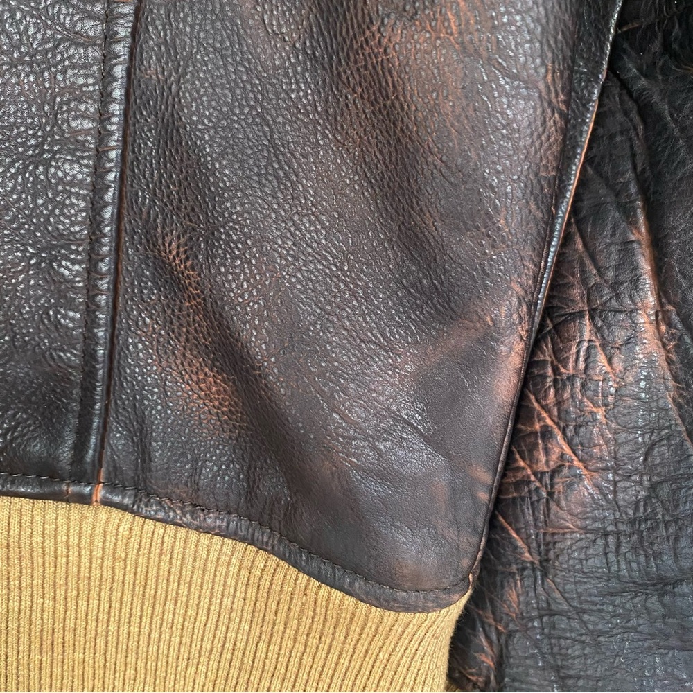 Diesel L-OIUKI Leather Bomber Jacket brown - Picture 7 of 15